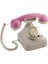 Pembe Krem Çevirmeli Klasik Telefon 1