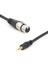ST-032 3 Pin Dişi Xlr- 3.5mm Mini Stereo Ses Kablosu Çevirici Adaptör 40 cm 1