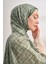 Monogram Desen Ithal Vual Şal - Keten Yeşili 1