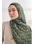 Monogram Desen Ithal Vual Şal - Haki 1