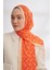 Monogram Desen Ithal Vual Şal - Orange 1