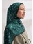 Monogram Desen Ithal Vual Şal - Zümrüt 1
