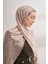 Monogram Desen Ithal Vual Şal - Nude 1