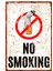 No Smoking, Hasta Karikatürlü Pas Görünümlü Sigara Içmek Yasaktır Dekoratif Alüminyum Uyarı Levhası 1