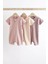 Pamuklu Pastel Renkler 3’lü Romper Set 1