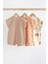 Pamuklu Krem Safari 3’lü Romper Set 2