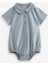 Pamuklu Mavi Polo Yaka 2’li Romper Set 3