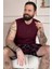 Bordo Original Baskılı Sıfır Kol Şortlu Erkek Pijama Takımı 1