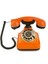 Klasik Çevirmeli Turuncu Telefon 1