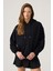 Siyah Geniş Kalıp Kapüşonlu Sweatshirt Hooded Sweat 1