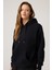 Siyah Geniş Kalıp Kapüşonlu Sweatshirt Hooded Sweat 4