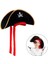 Çocuk Boy Kadife Jack Sparrow Denizci Kaptan Jack Korsan Şapkası 45 x 16 cm 2