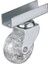 Hts 327 - 50X20 mm Şeffaf Makaralı Uzun U Tablalı Teker 4 Adet 1