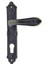 Antika Tarz Dekoratif Pirinç Çiçekli Yale Kapı Kolu - 240X40 mm, Oksit 1