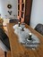 Gri Kürklü Peluş Masa Örtüsü Şık Dekoratif Lüks Elegant Modern Dekoratif Runner. 1