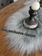 Gri Kürklü Peluş Masa Örtüsü Şık Dekoratif Lüks Elegant Modern Dekoratif Runner. 3