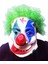 Yeşil Renk Afro Bonus Peruklu Palyaço Lateks Et Maske 1