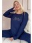 Lacivert Magic Dublin Uzun Kollu Kadın Pijama Takımı 1