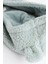 Adaçayı Yeşili Tam Polar Astarlı Kapüşonlu Peluş Ceket 4