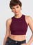 20820 Dikiş Efektli Crop Top-Siyah 1