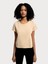 Loose Fit Bej Kadın T-Shirt LF2035741 1