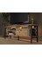 Lotus LED Işıklı Özel Tasarım Metal Ayaklı Minifiksli Tv Ünitesi - Tv Sehpası 140 cm 4