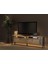 Roma LED Işıklı Özel Tasarım Metal Ayaklı Minifiksli Tv Ünitesi - Tv Sehpası 160 cm 3