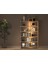 Atlantis LED Işıklı Kumandalı Özel Tasarım Metal Ayaklı Kitaplık - Atlantik Çam 5