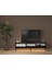 Paris LED Işıklı Dolaplı Minifiksli 160 cm Tv Ünitesi - Tv Sehpası - Wood Siyah 5