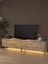 Napoli 200 cm LED Işıklı Geniş Dolaplı Minifiksli Tv Ünitesi - Tv Sehpası - Atlantik Çam 1