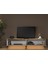 Napoli 200 cm LED Işıklı Geniş Dolaplı Minifiksli Tv Ünitesi - Tv Sehpası - Atlantik Çam 5