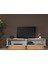 Napoli 200 cm LED Işıklı Geniş Dolaplı Minifiksli Tv Ünitesi - Tv Sehpası - Beyaz 5