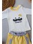 Gentleman Erkek Nakışlı Şapkalı Uzun Kollu Sweat 3lü Erkek Çocuk Takımı Sarı 1
