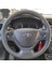 Hyundai Uyumlu I-20 2015-2018 Araca Özel Dikmeli Direksiyon Kılıfı Siyah 1