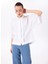 Beyaz Kadın Loose Fit Gömlek F5SL-GML0063 1