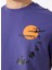 D5SM-TST3773 Mor Bisiklet Yaka Relaxed Fit Baskılı T-Shirt 4