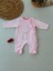Romantik Fil Nakışlı Pembe Süslü Kız Bebek Tulumu Pembe 1