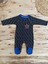Star Baby Baskılı Çıt Çıt Kapama Erkek Bebek Tulum Siyah 1