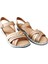 22382 Kadın Deri Comfort Sandalet Taba 1