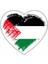 Heart Palestine Kalp Filistin Araba Sticker Yapıştırması 17CM 1