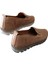 22385 Kadın Deri Comfort Casual Ayakkabı Taba 2