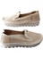 22385 Kadın Deri Comfort Casual Ayakkabı Bej 3