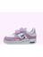 Lila Işıklı Morlu Kuromici Yazılı Baskılı Çocuk Spor Ayakkabı Sneaker 1