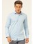Slim Fit Armürlü Dik Yaka Gömlek 1