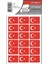 Tanex BYRK-103 32X22MM Türk Bayrağı Etiketi 2'li 1