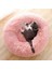 Ponchik Peluş Kedi Köpek Yatağı Pembe Simit Kedi Yatağı 1