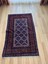 92X146 cm Küçük Mavi Türk Halısı, El Dokuma Yün Halı, Canlı Mavi Tonları, Vintage Yün Halı 2