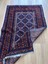 92X146 cm Küçük Mavi Türk Halısı, El Dokuma Yün Halı, Canlı Mavi Tonları, Vintage Yün Halı 4