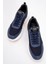 Erkek Yüksek Taban Bağcıklı Deri Comfort Sneaker Mc 20276 Lacivert 5