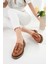 Shadow Model Taba Cilt Leopar Şerit ve Toka Detaylı Kadın Loafer Günlük Ayakkabı 4